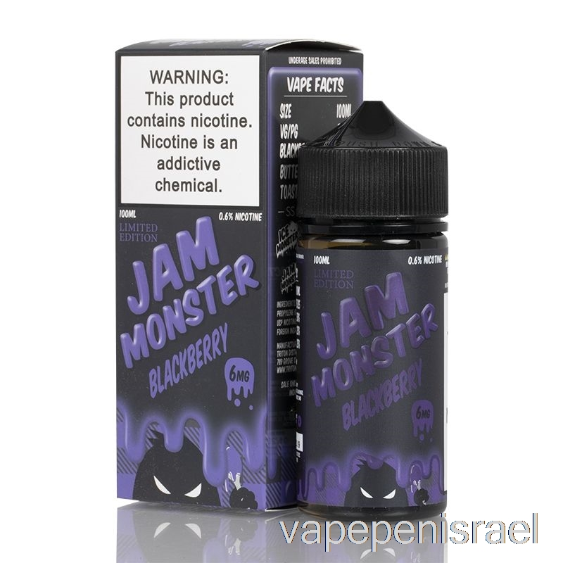 חד פעמי Vape Israel Blackberry - מפלצת ריבה - 100 מ"ל 6 מ"ג